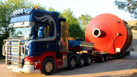Ansicht der Breite Schwertransport