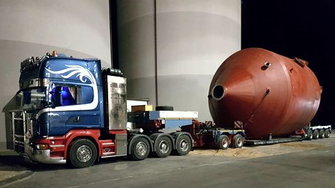 Beladener Schwertransport